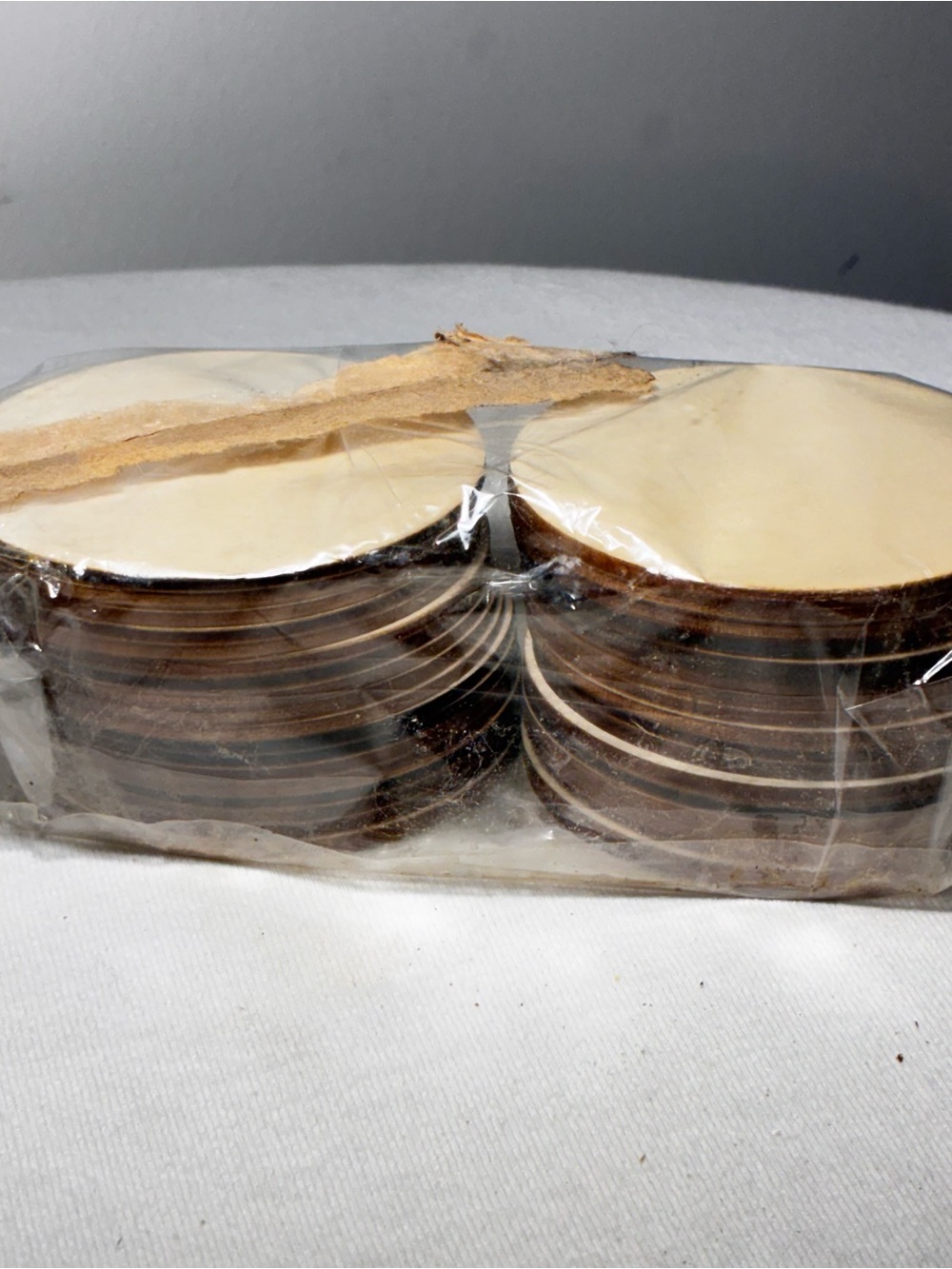 36 Pc Natural Wood Slices 3” Unfinished Rustic Bark Edge Craft Wood Rounds DIY